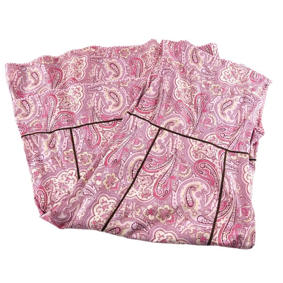 Henry Cotton's Dress Women's Size 44 Small Long Maxi Sleeveless Paisley Pink - Picture 5 of 6